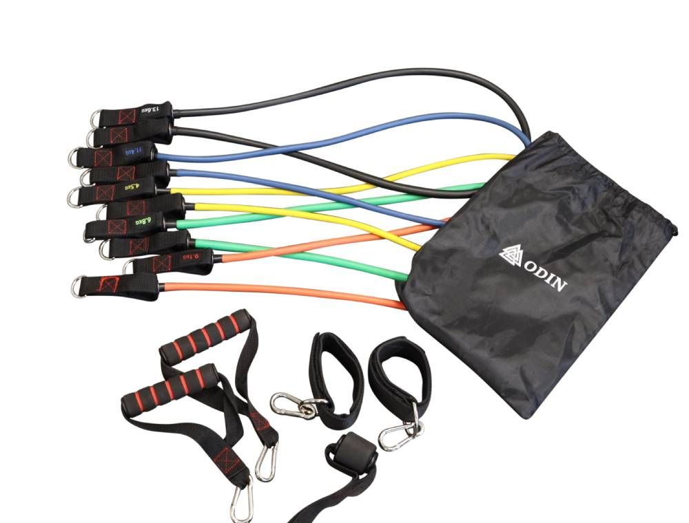 Odin Latex Tube Toning Set (11 dele) – Træningselastik hos ActiveNordic