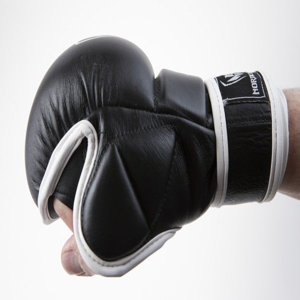 Nordic Fighter MMA Handsker Shooto Gloves Pro White Ægte Læder – Kampsport, billede 12 hos ActiveNordic