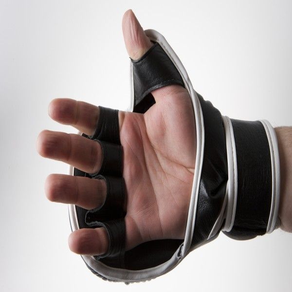 Nordic Fighter MMA Handsker Shooto Gloves Pro White Ægte Læder – Kampsport, billede 10 hos ActiveNordic