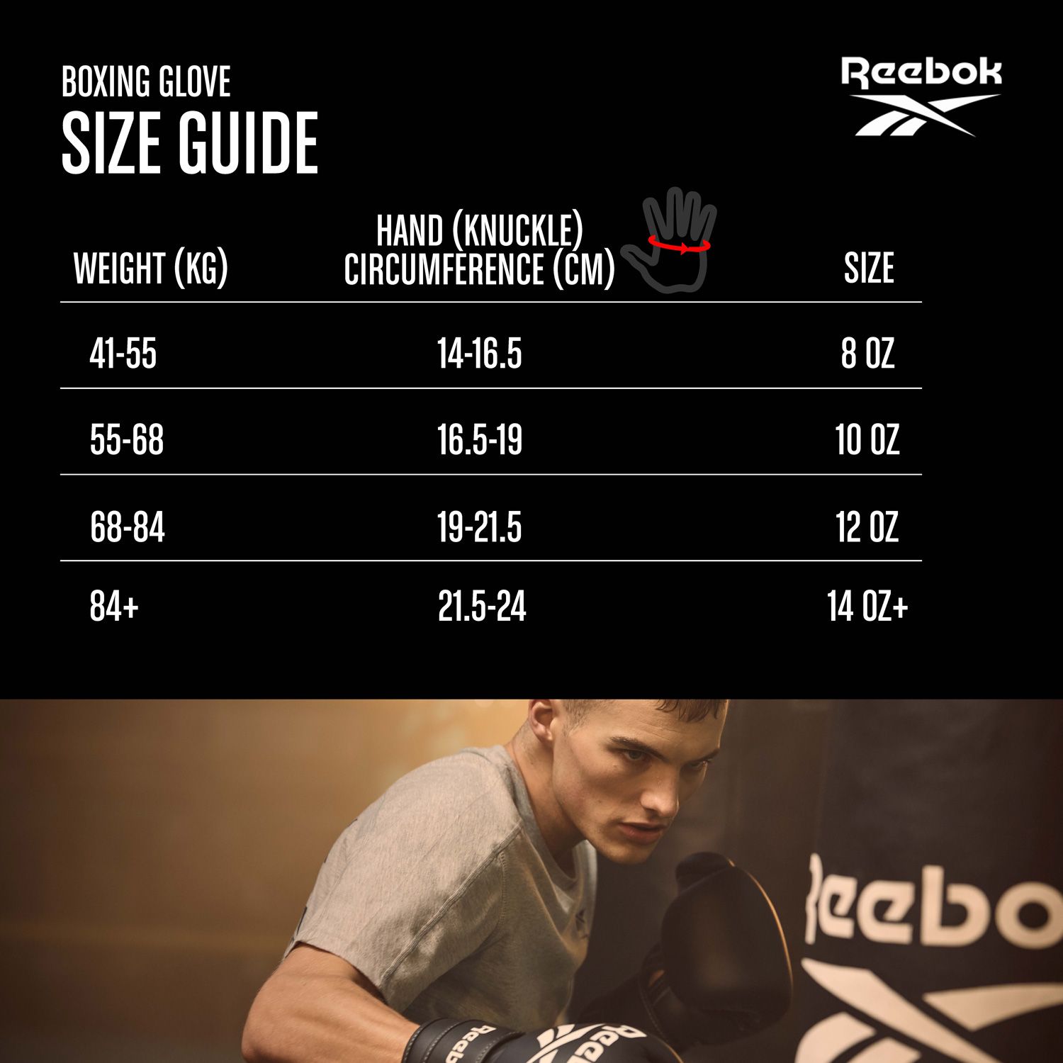 Reebok Boksehandsker Begynder 12 oz – Kampsport, billede 2 hos ActiveNordic